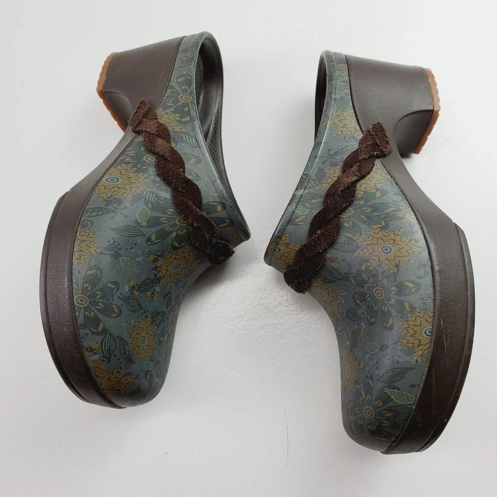 CROCS Women Sarah Crosslite Floral Dual Comfort Heel Clogs Mules  Size W7 - Picture 9 of 10